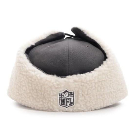Era 59FIFTY Dog Ear Las Vegas Raiders Dark Pewter Cap Hat Unisex Flap Muff (JP Numeric Size 58.7 cm