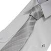 [Michiko London] Tie & Pocket Square Set, Silver Silk Tie, Made in Japan, for Weddings (05, free)
