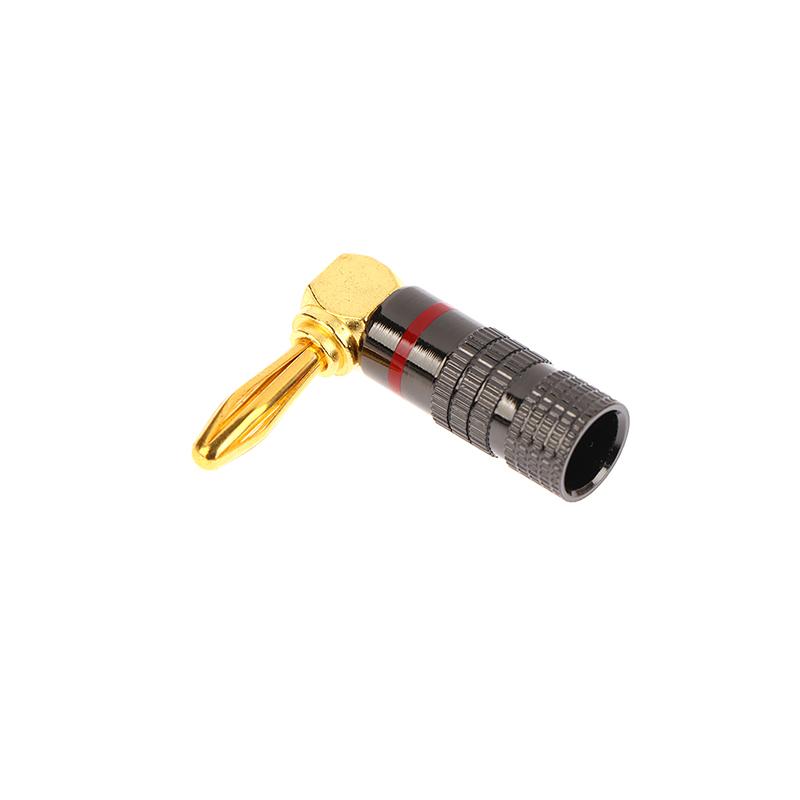 4mm Banana Plug Connector 1Pcs Gold Plated Audio Video Speaker Adapter No Welding Cable For DIY Project