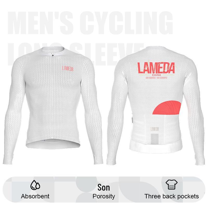 2023 Lampada Men's Long Sleeve Cycling Jersey - Summer/Autumn, Lightweight Road Bike Top