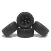 4PCS 90mm 12mm Hex Monster Truck Rubber Tires Off Road Buggy Wheel for 1/14 RC Car Wltoys 144010 MJX Hyper Go 14209 14210 RC Car