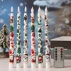 6Pcs LED Taper Candles Battery Operated Flameless Candles with Remote Control Christmas Light-up Candles for Home Winter Festive Decor