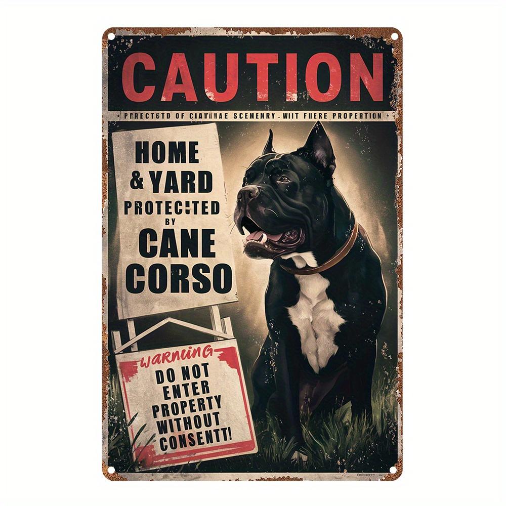 

Винтажная предупреждающая металлическая табличка Cane Corso Ретро для дома и двора Предупреждающая жестяная табличка для любителя собак Декор дома 20x30cm（7.8x11.8inch）