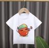 New Style Childrens Cartoon Fruit Print Roundneck Shortsleeved Tshirt Girl Clothes Boys Clothes Kids Clothes Modal Fabric
