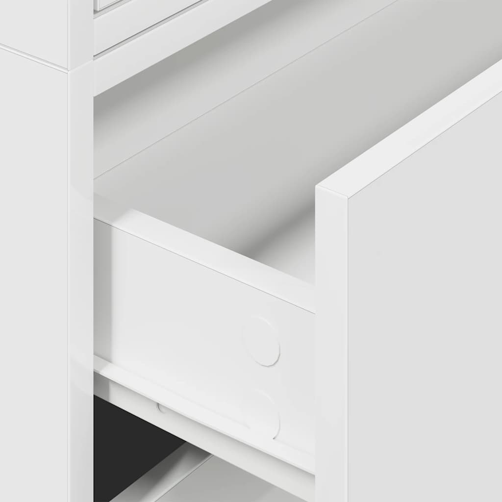 2 Drawer Cabinets Set of 2 White 60 x 31 x 40 cm Engineered Wood