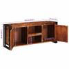 TV Cabinet with Door Multicolored 120 x 33 x 50 cm Solid Reclaimed Wood