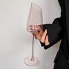 Crystal Pink Bevel Angled Goblet Champagne Glasses for Sparkling Wine Red Dessert Glasses Home Use