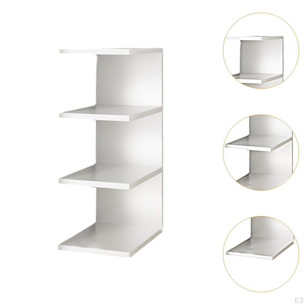 3 Tier Desk Bookshelf, Corner Book Organizer, Office Display Stand, for Bedroom