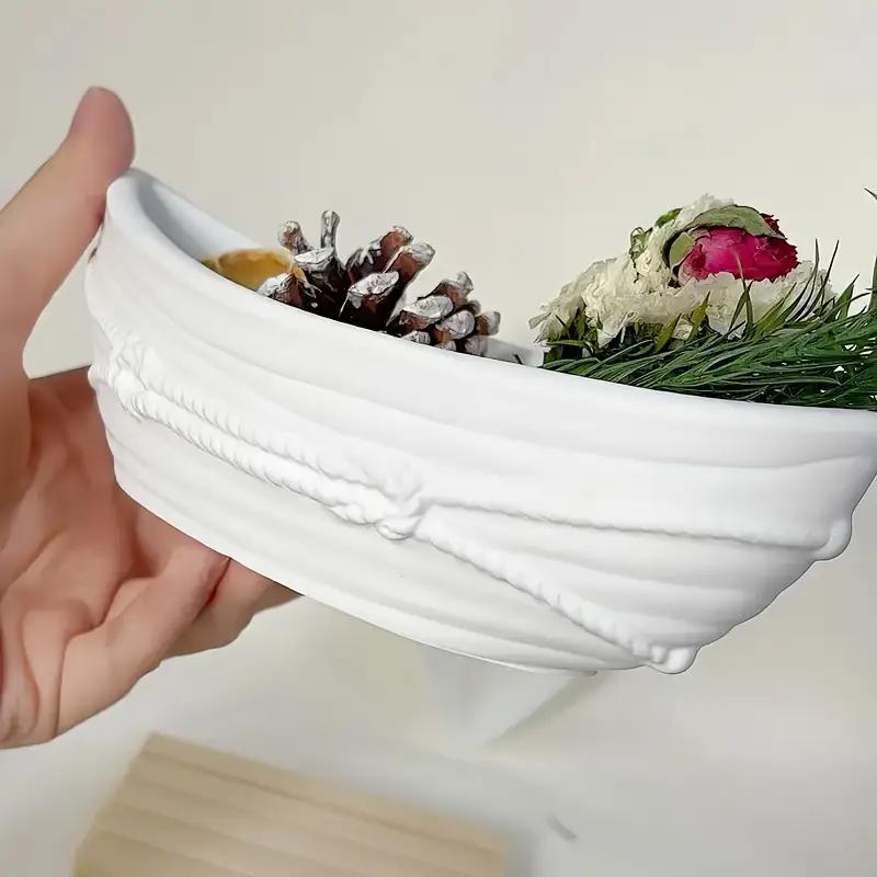 DIY Candle Boat Mold Resin Hemp Rope Sailing Boat Candle Holder Epoxy Casting Mold Small Boat Silicone Storage Box Cement Mold