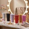 Rustless Steel Tube Cup Rhinestone  Decoration Drinking Tumbler Rhinestone Decor Water Mug  Party
