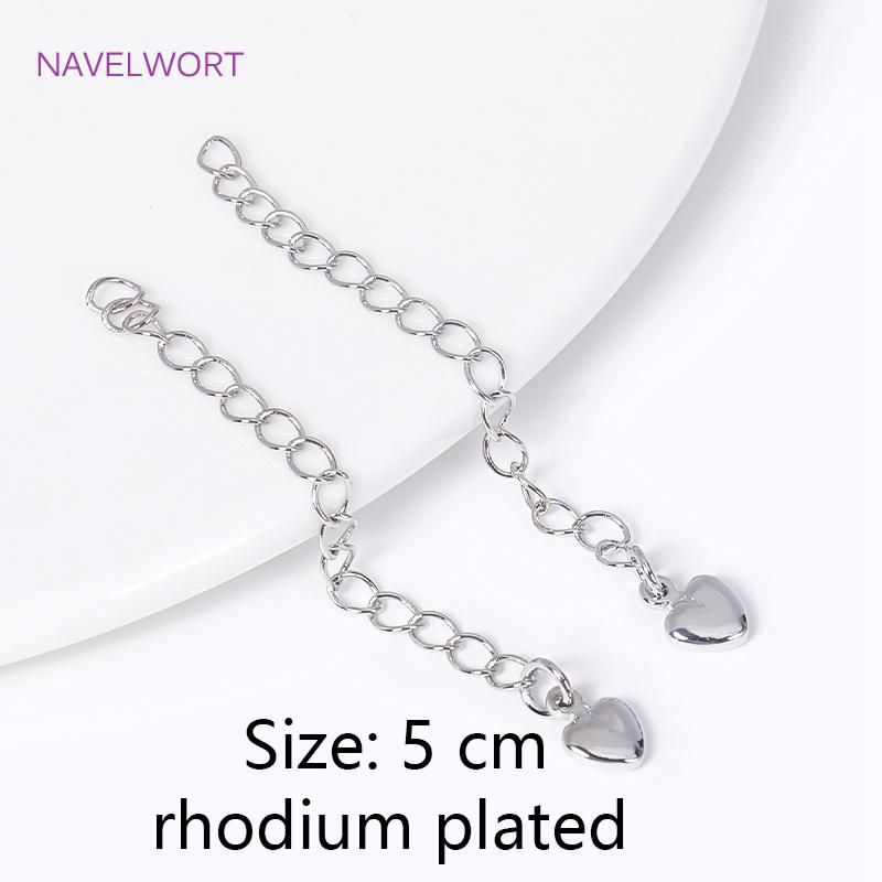 18K Gold Plated With Tag Extension Chain Brass Metal Extension Chains Connectors DIY Necklace Bracelet Jewelry Making Supplies