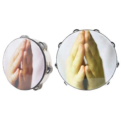 Glocken Trommel Hand tambourin Freestyles Handglocken Musikalisches Schlaginstrument für Familienfeier Kind Tambourin