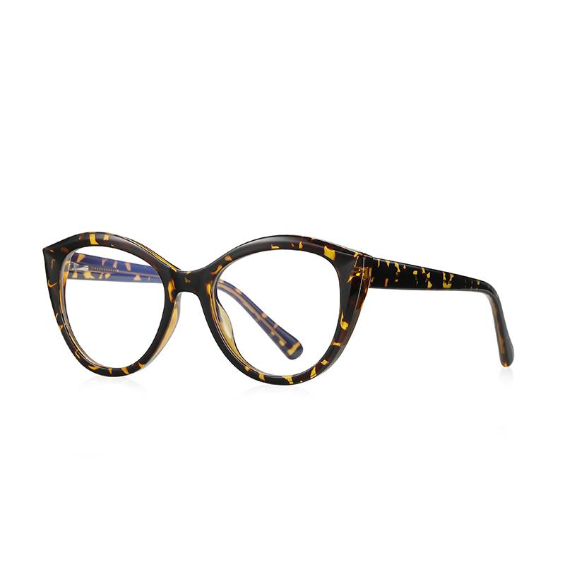 

Leopard Frame Round Presbyopic Eyeglasses for Women Fashion TR90 Material Farsightedness Prescription Lens Spectacles Women 0 +0.5 +0.75 To +6.0 0
