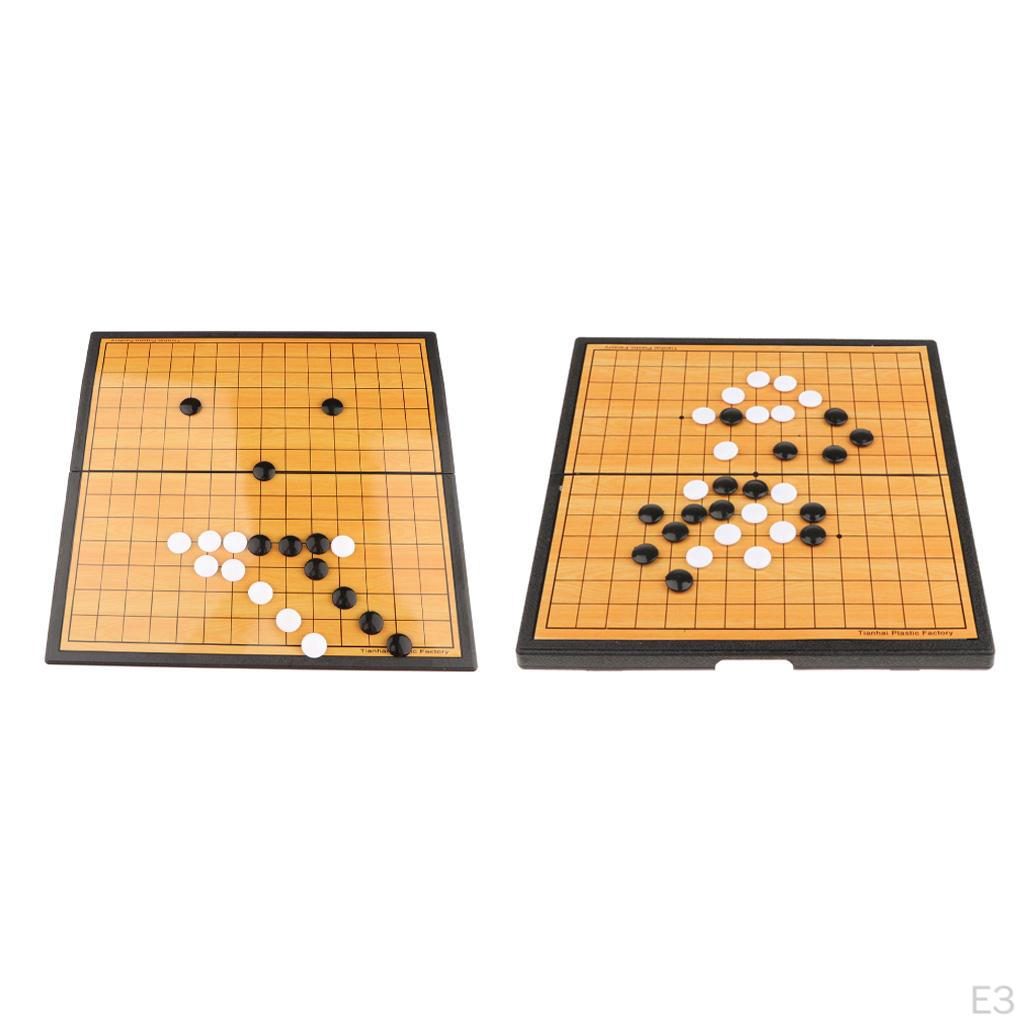 Folding Board Chinese Gobang for Traditional Games Travel, Plastic Chess Material