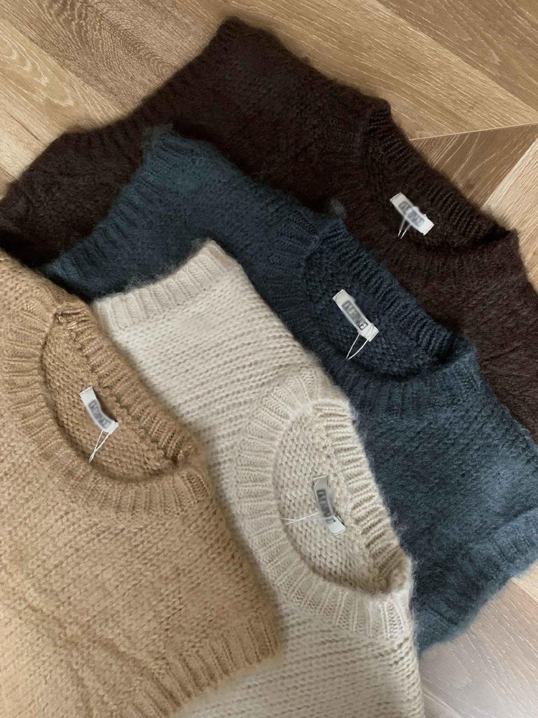 H* overt Solid Color Round Neck Knitted Vest 2024 - Early Autumn Korean Style Layered Top for Women Commuting