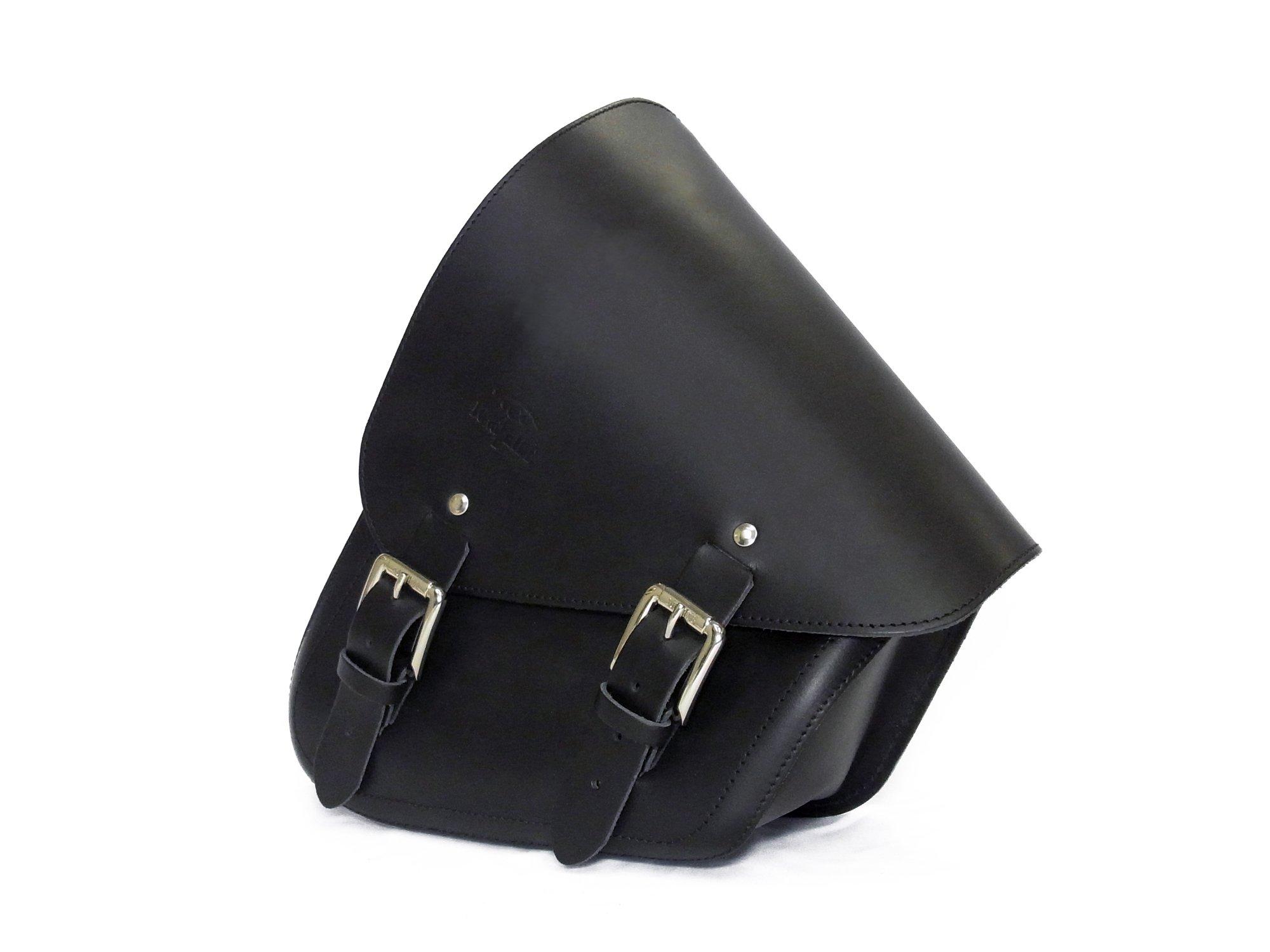 

LONGRIDE Single Side Swing Arm Bag Harley Softail CUS275 (Black Leather)