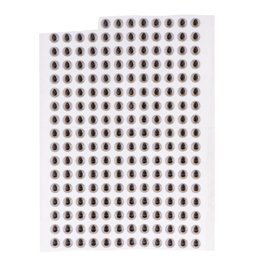 Holographic Fishing Lure Eyes Epoxy Coated 3D Eye Stickers DIY Lure Making Accessories for Fly Fishing Tying