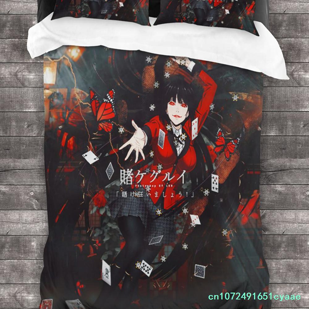 Kakegurui Yumeko Bedding Set Single Twin Full Queen King Size Bed Set Aldult Kid Bedroom Duvetcover Sets 3D Print Anime 011