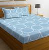 Premium Cotton Elastic Fitted Bedsheets  | Size: Bedsheet - 198.12CM x 182.88CM + 25.4CM (Drop) Pillow Cover -  46 cm x 68 cm