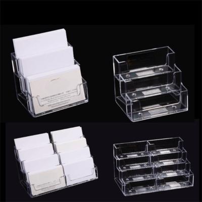 New Plastic Card Box Transparent Display Stand Card Storage Box Storage Name Cards Display Stands Business