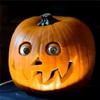 AEE4-Scary Halloween Pumpkin With Moving Eyes, Pumpkin Decorations,Halloween Artificial Pumpkins Decoration A Easy Install