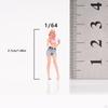 1/64 Girl Figure Model Short Haired Diorama Scenery Movie Props DIY Projects Fairy Garden Tiny