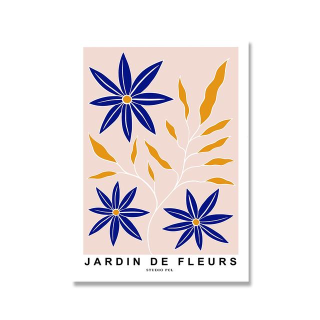 Abstract Flower Vintage Minimalist Wall Art Canvas Painting Nordic Posters And Prints Wall Pictures For Living Room Home Decor