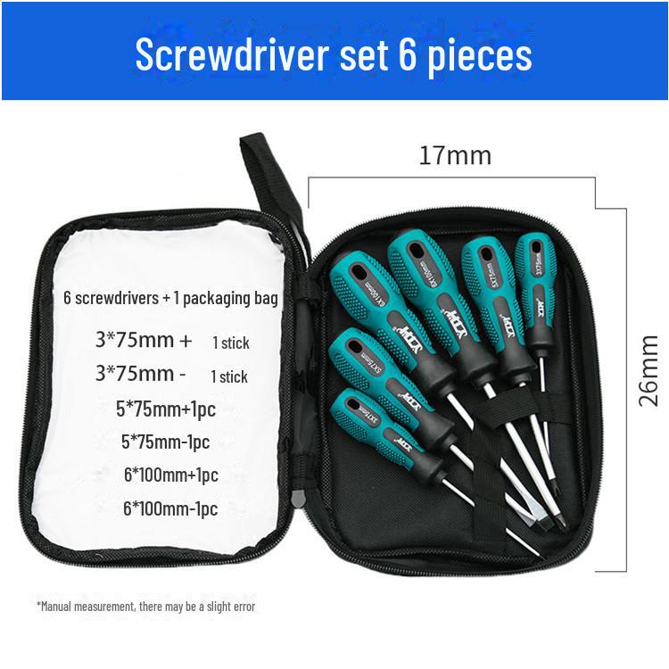 Dual-Purpose Mini Screwdriver Set: Single-use Cross & Flat Head, Magnetic Core, Impact-Resistant