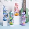 800ml Sport Drink Bottle Leakproof Astronaut Cartoon Printed Drinking Cup Transparent Tea Coffee Cup for Outdoor Sports