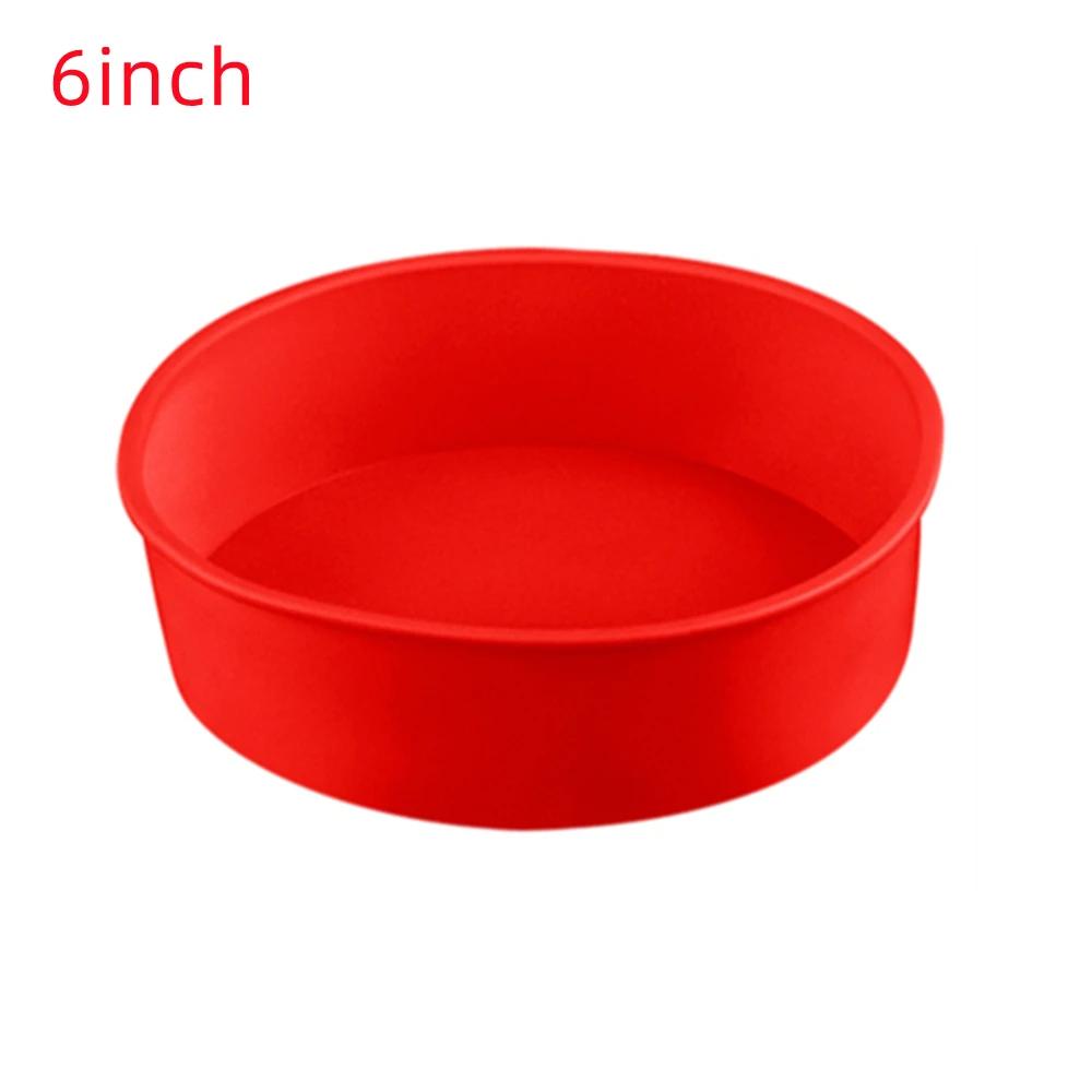 4/6/8Inch Silicone Cake Mold Tray Pans Round Baking Mold Kitchen Silicone Nonstick Baking Pans Reusable Cake Pans Bakingt Tools