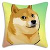 Abstract Shiba Inu Print Decorative Pillow Cover Car Sofa Square Cushion Pillow Cover