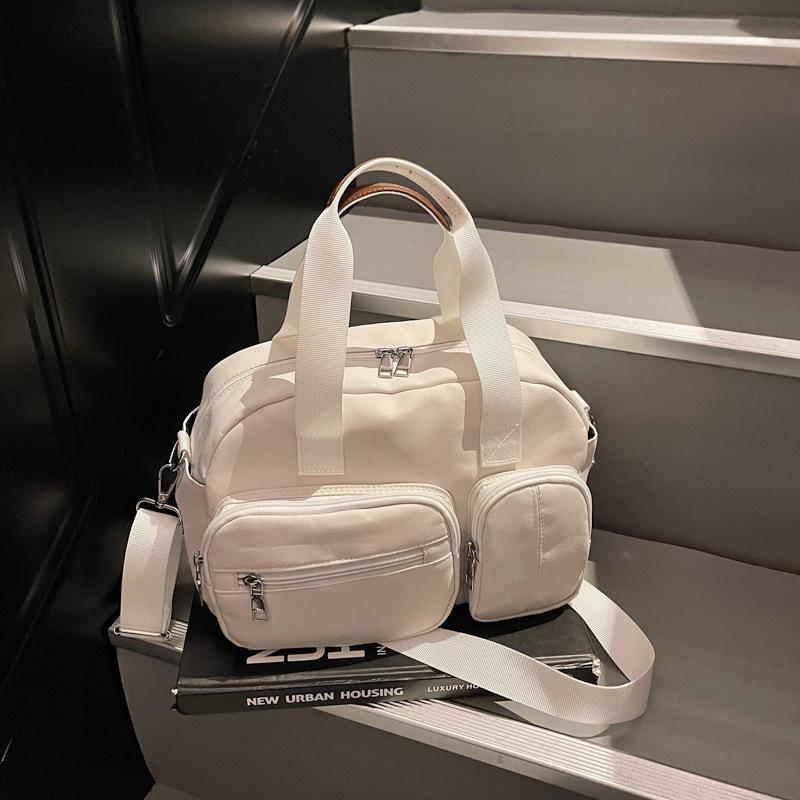 Solid Color Cloth Bag Bag Female Mother Bag Portable Messenger Bag Fashion Versatile Casual Shoulder Bag