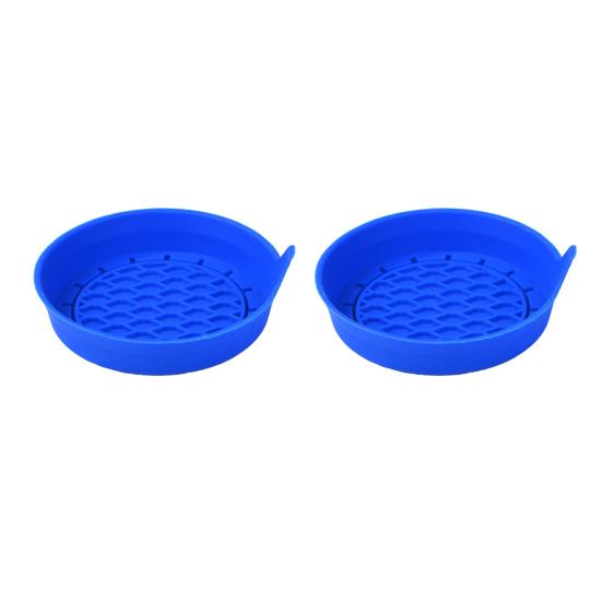 

2 шт. автомобильная круглая силиконовая бутылка для воды твердый держатель подставка под стакан цветная чашка противоскользящая шумоизоляционная синий