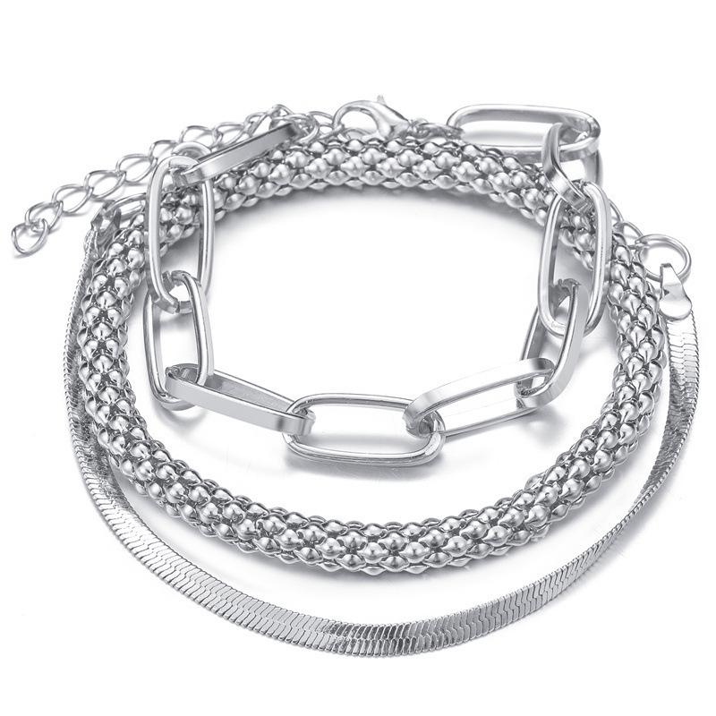 Retro Snake Bone Chain Bracelet: Multi-layer Creative Metal Design for Unique Style