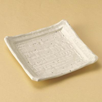 Kohiki Sawed Square Plate X X Japanese Japanese Commercial Use [21.5 21.5 3.5cm 830g] [Square Plate] Restaurant, Inn, Tableware, Dining, Stylish,