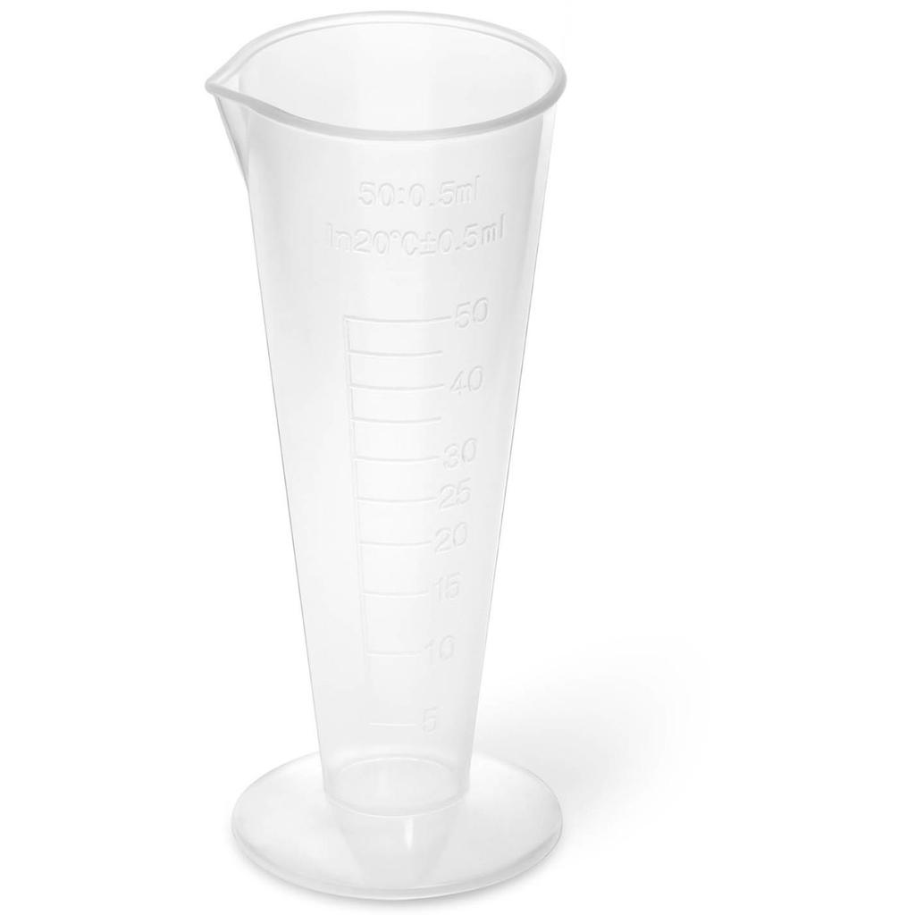 Set of 50ml Graduated Plastic Laboratory Beakers 10 Pcs