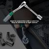 13pcs 1/4 Inch Drive Ratchet Socket Wrench Set, with 5-14mm and 72 Tooth Ratchet Handle and 4''Extension Bar Universal Joint