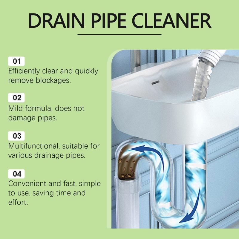Universal Drain Pipe Cleaner 100ml Power Formula for Kitchen Bathroom Toilet Decalcifying Clog Removing Agent