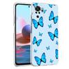 New Square Clear Soft Phone Case For Xiaomi Redmi Note 12 11 9S 9 8 10 Pro+ 7 8T 9C 9A 8A K40 Gaming Silicone Cover butterfly