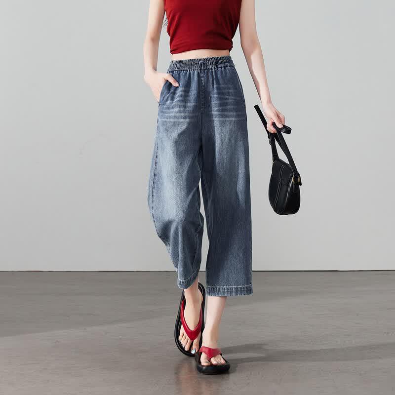 SOFSIL Women s Loose Fit Cropped Straight-Leg Jeans 27/M