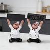 Fat Chef Resin Figurine Message Board Toothpick Holder Resin Chef Statue Sculpture Kitchen Counter Decor Ornament for Home Cafe Restaurant