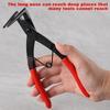 LEONTOOL Long Snap Ring Long 170mm Curved for Brake Caliper Disassembly and Front Fork Car Professional Tool Pliers, 90° Bent, Arm, Long,