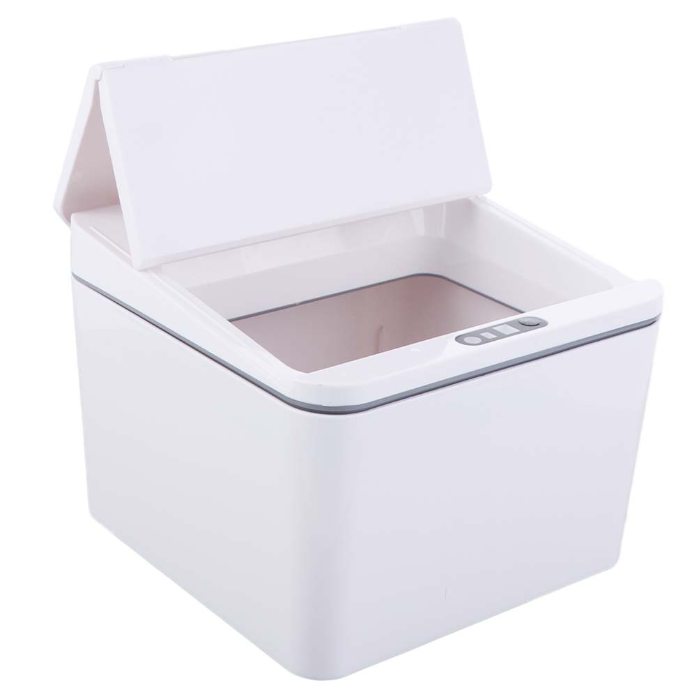 Mit Deckel Elektrischer Sensor-Mülleimer Schreibtischdesign Automatischer Sensor Intelligenter Mülleimer Tragbares Design 4L Fassungsvermögen Tragbarer Mülleimer