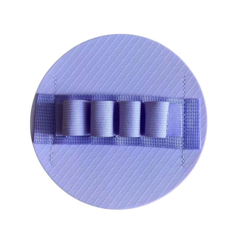Round Silicone Exfoliating Bath Scrubber Pad Finger Grip Design for Back & Body Gentle Dead Skin Removal