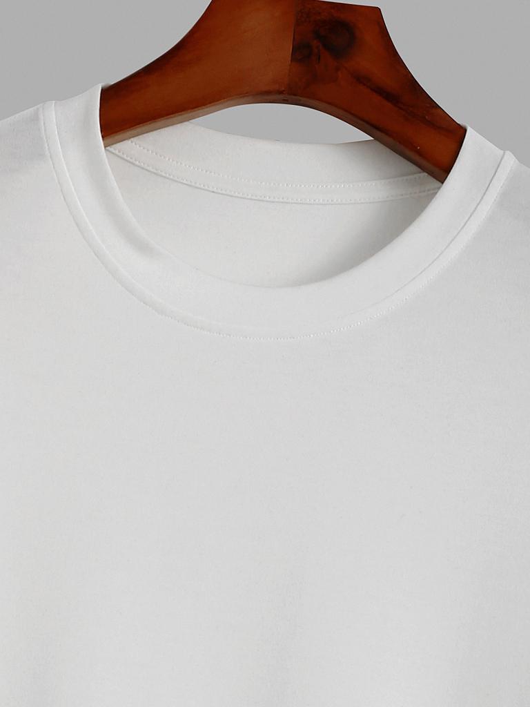 Trendig Ny Långärmad T-shirt Herr Långärmad Herr Tryckt Rundhalsad T-shirt Trend Mångsidig Casual Toppar Herr T-shirt