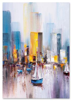 Canvas Painting Sailboats Yacht Abstraction