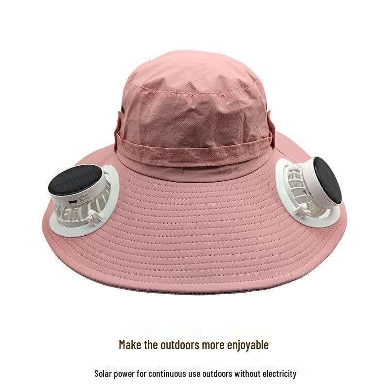 Solar Powered Dual Fan Fisherman Hat