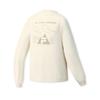 Fila Explorer Trendy Casual Outdoor Versatile Loose Printed Knit Long Sleeve T-Shirt Women Tops Dew-White A11W547202FIV