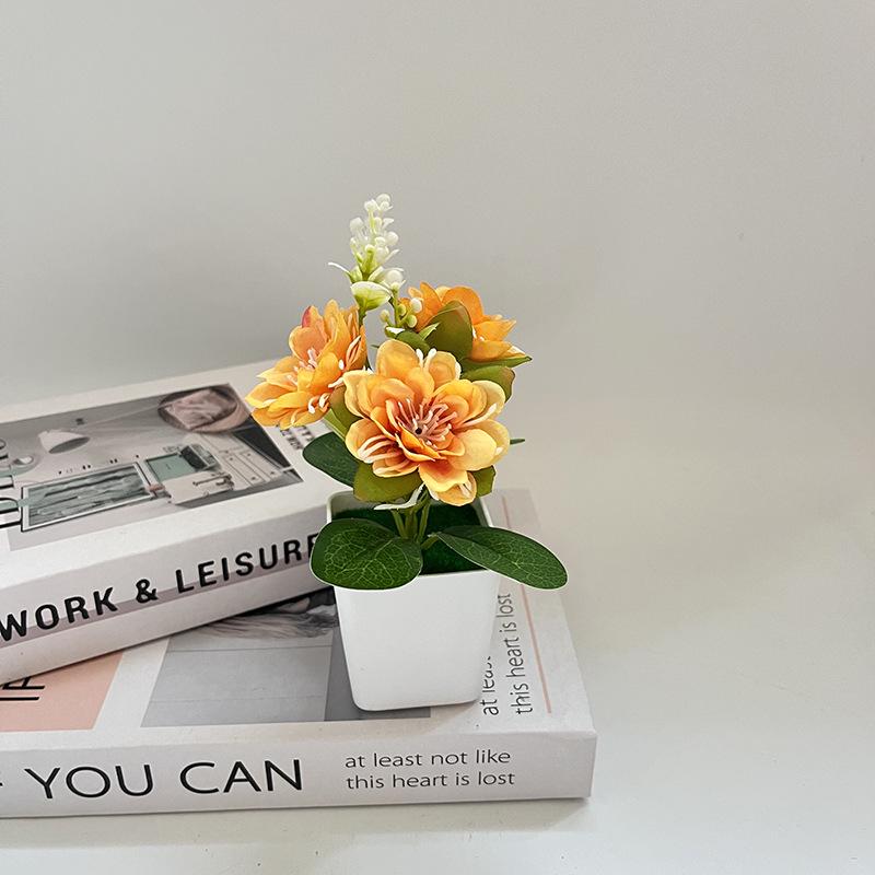 Миниатюрный бонсай хризантемы - Искусственное цветочное украшение для фотографии