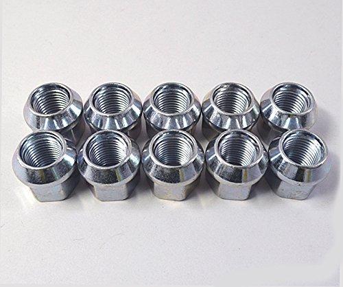 M14 X 1.5 Wheel Nut Thru Type Silver 20pcs